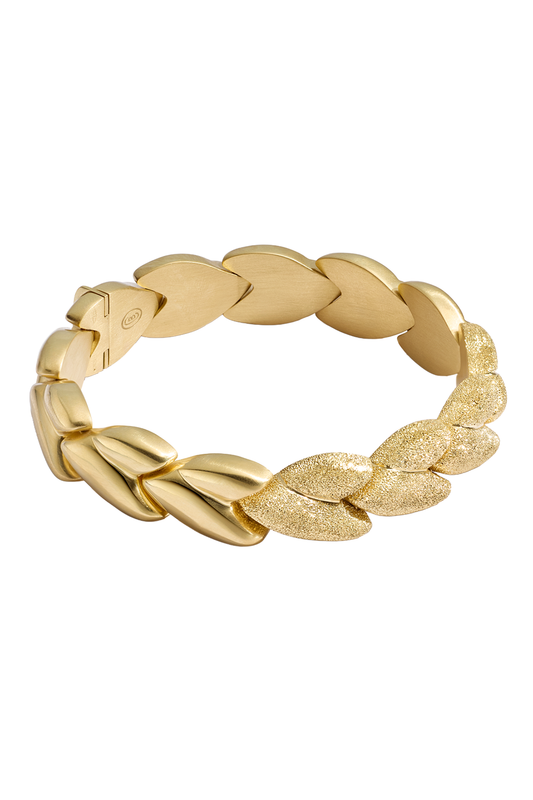 Florentine Finish EveryDay Bracelet - Yellow Gold-YELLOW GOLD-JEWELRYFINE JEWELBRACELET O-CAROLINA BUCCI