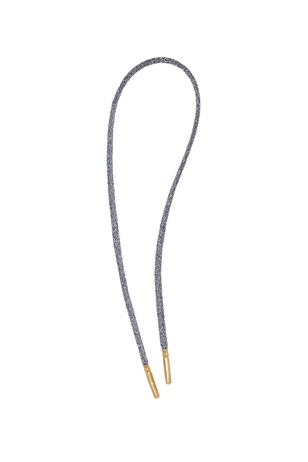 Short Forte Beads Cord - Gunmetal-BLACK GOLD-SHORT-JEWELRYFINE JEWELBRACELET O-CAROLINA BUCCI