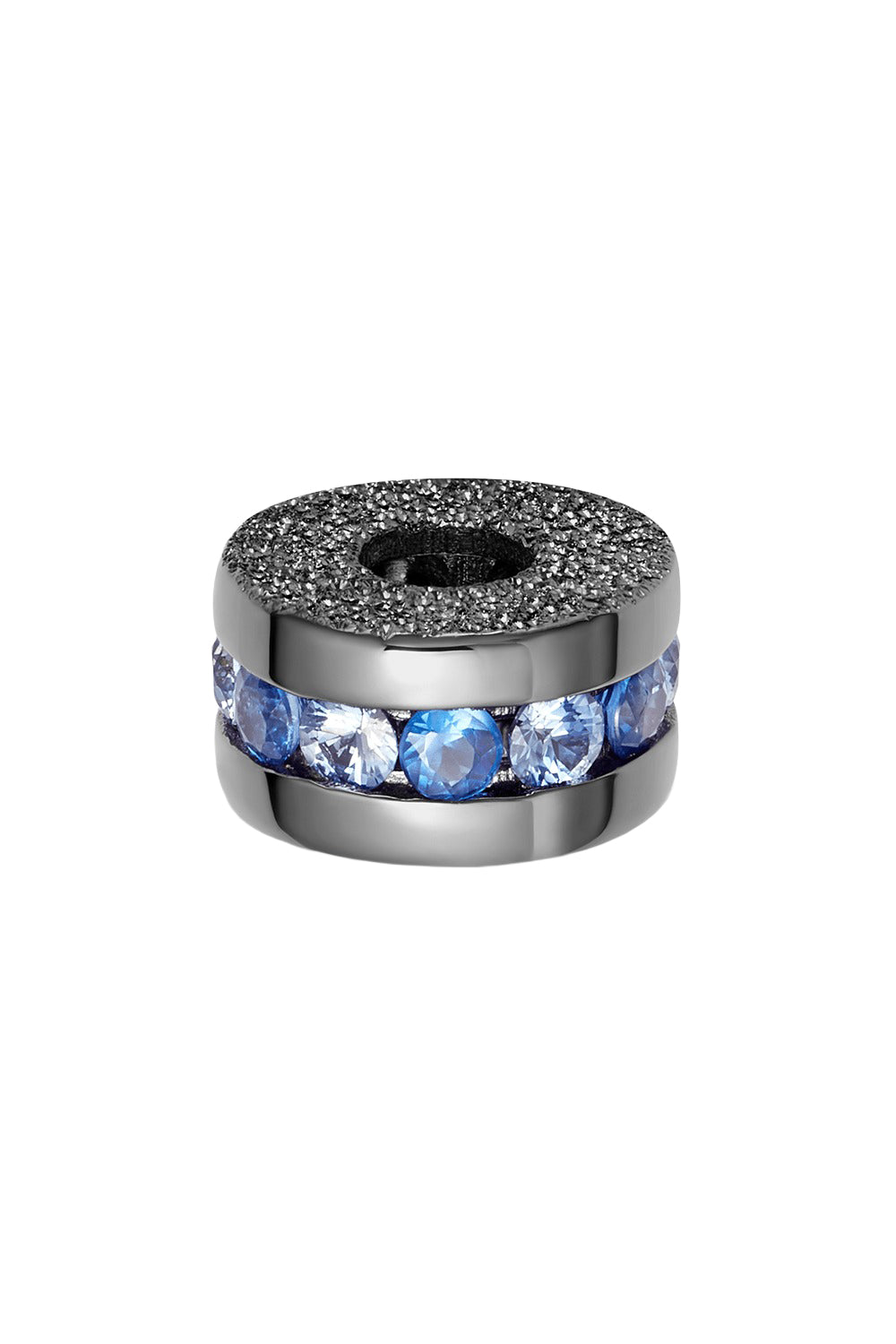 Precious Blue Sapphire Forte Bead-BLACK GOLD-JEWELRYFINE JEWELBEAD-CAROLINA BUCCI