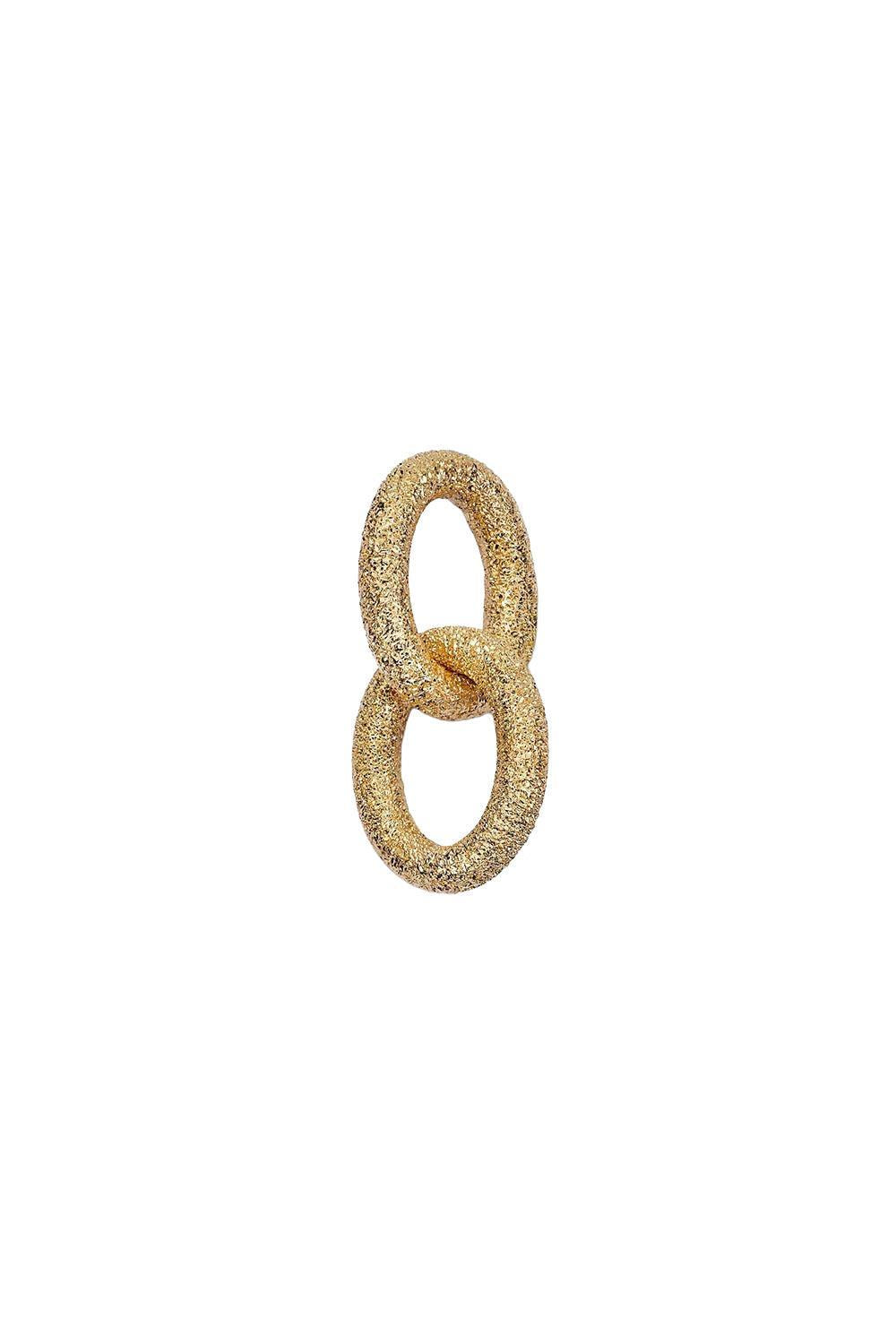 Florentine Finish Two Oval Links-BLACK GOLD-JEWELRYFINE JEWELPENDANT-CAROLINA BUCCI
