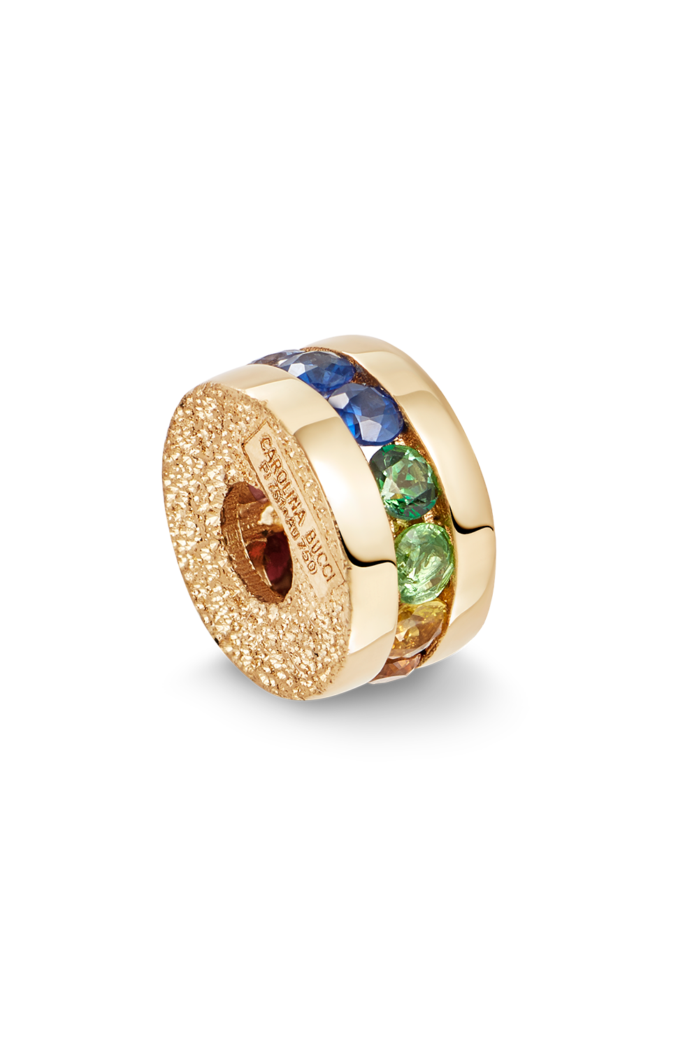 CAROLINA BUCCI-Precious Rainbow Sapphire Forte Bead-YELLOW GOLD