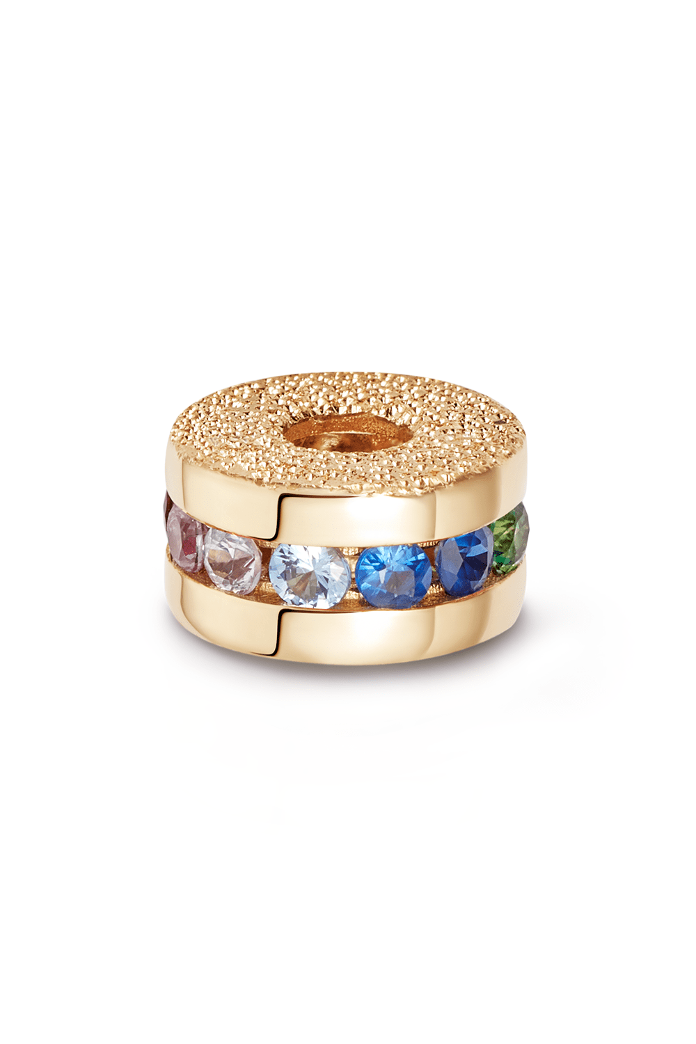 CAROLINA BUCCI-Precious Rainbow Sapphire Forte Bead-YELLOW GOLD
