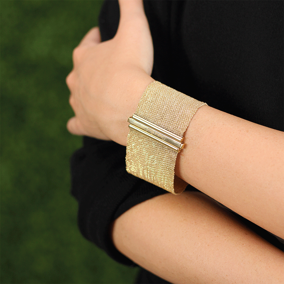 CAROLINA BUCCI-Woven Silk Melange Bracelet-BEIGE/YG