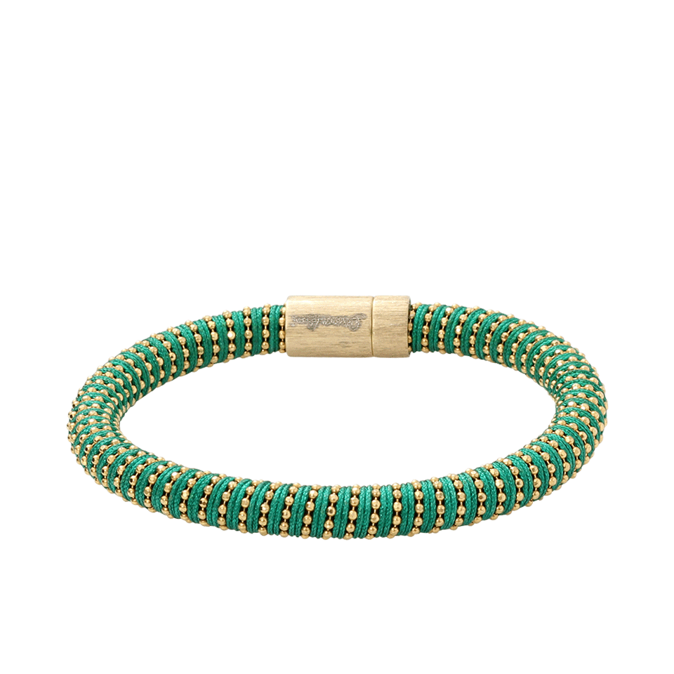 CAROLINA BUCCI-Dark Green Twister Band Bracelet-DRKGREEN
