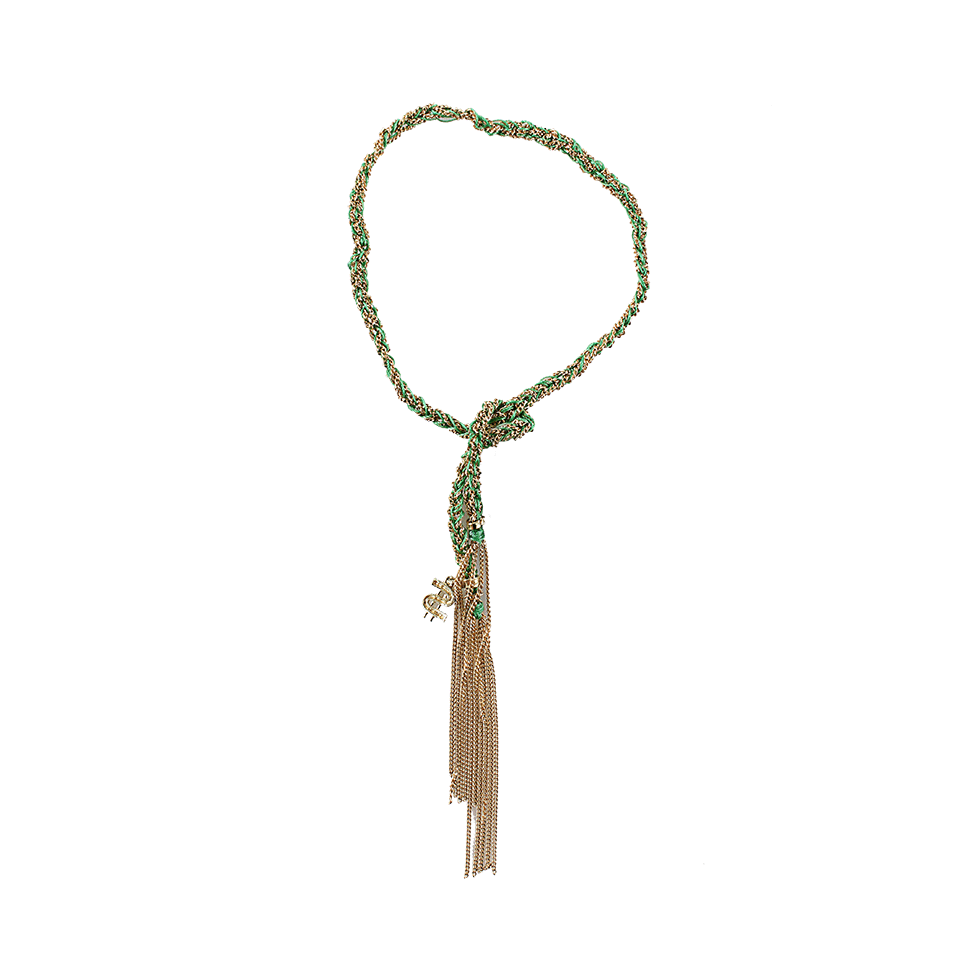 CAROLINA BUCCI-Lucky “Money” Bracelet with Dollar Sign Charm-L.GRN/YG