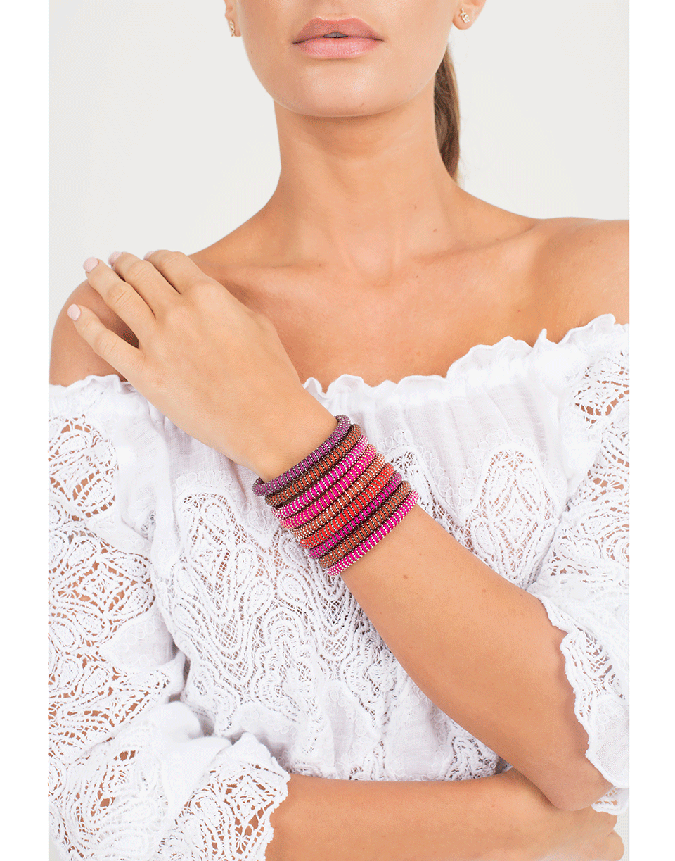 CAROLINA BUCCI-Magenta Twister Band Bracelet-MAGENTA