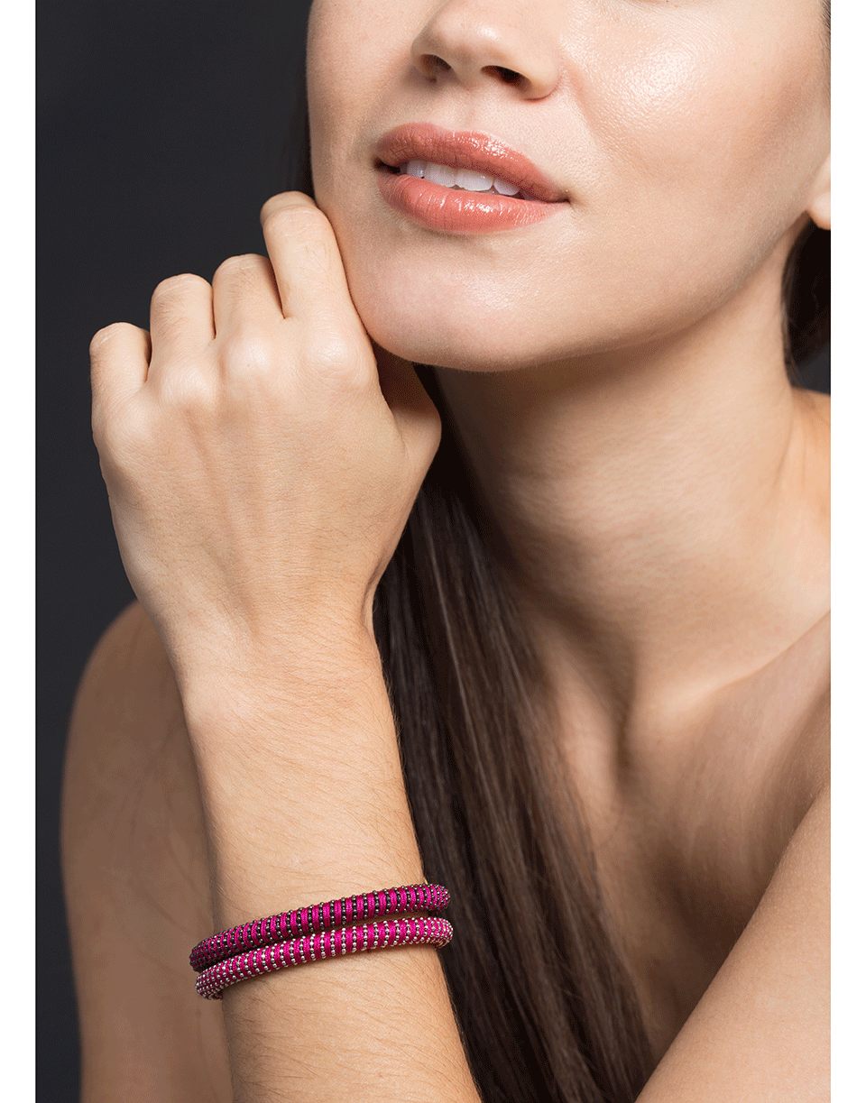 CAROLINA BUCCI-Magenta Twister Band Bracelet-MAGENTA