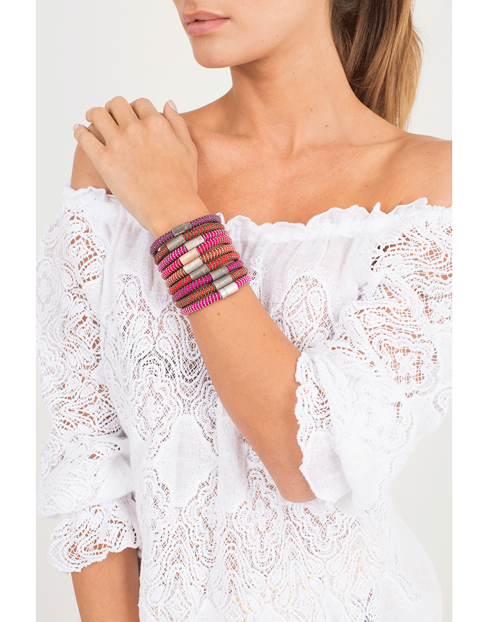 CAROLINA BUCCI-Magenta Twister Band Bracelet-MAGENTA