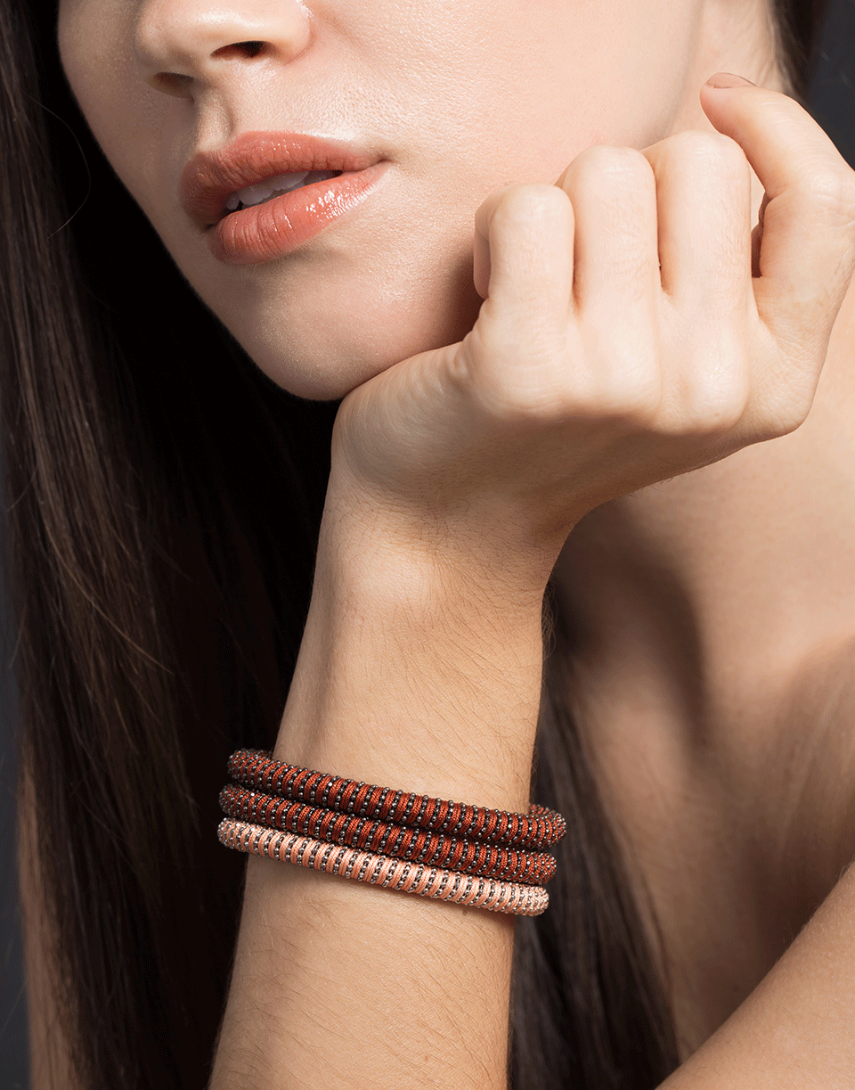 CAROLINA BUCCI-Peach Twister Band Bracelet-PEACH