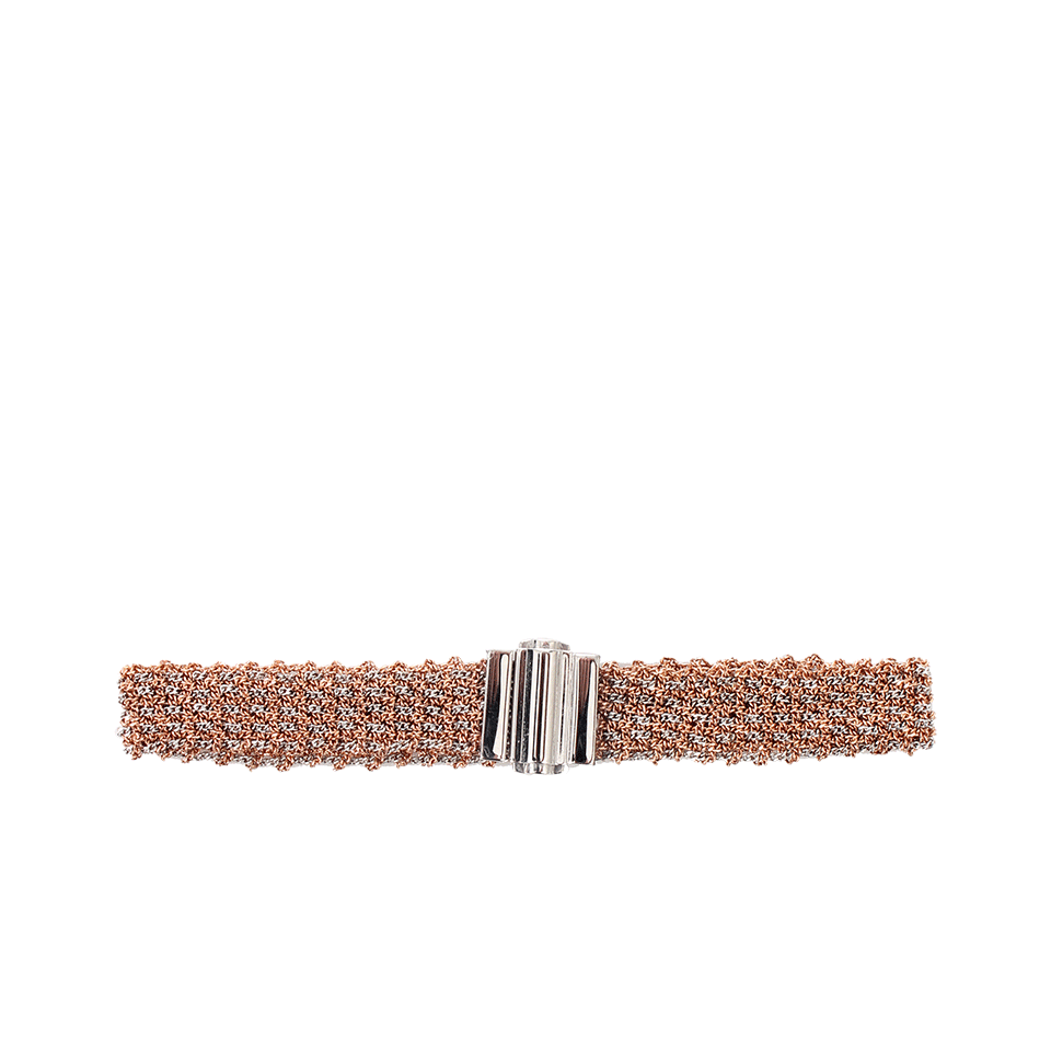 CAROLINA BUCCI-Narrow Gold Woven Bracelet-ROSE GOLD