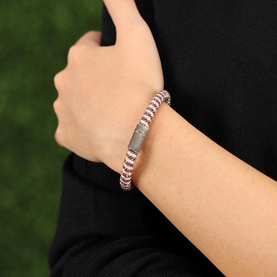 CAROLINA BUCCI-Rose Sparkle Twister Band Bracelet-ROSE
