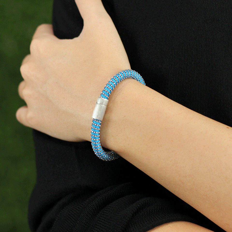 CAROLINA BUCCI-Turquoise Twister Band Bracelet-TURQ