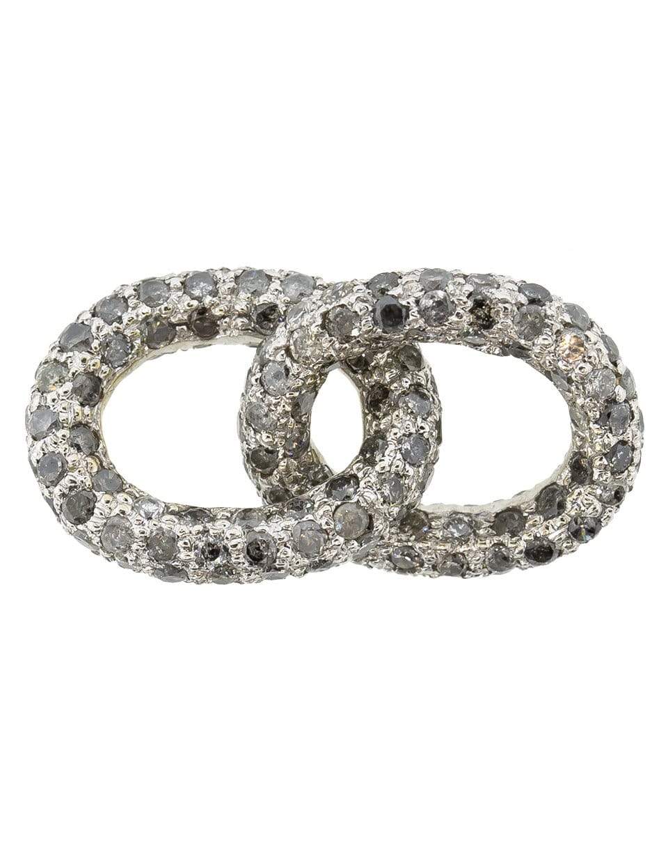 CAROLINA BUCCI-Grey Diamond Double Links-WHT GOLD