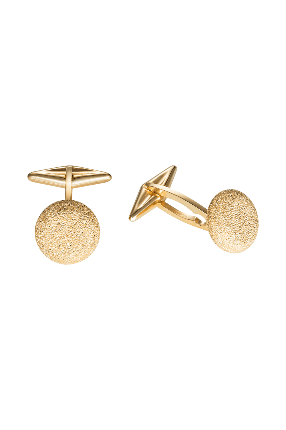 CAROLINA BUCCI-Florentine Finish Small Button Cufflinks-YELLOW GOLD