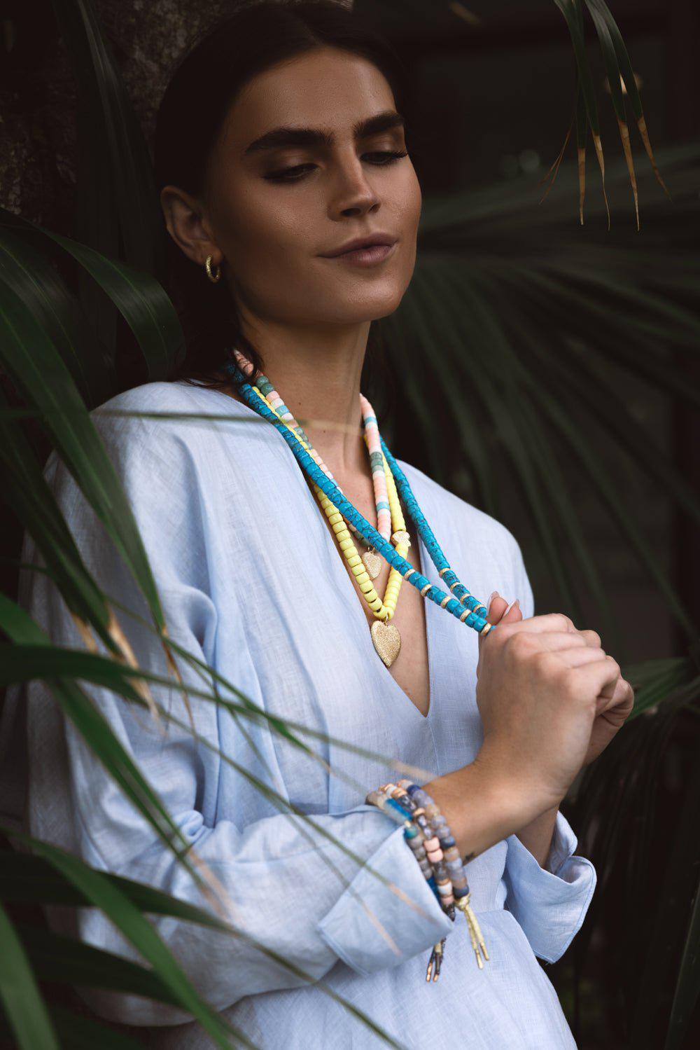 CAROLINA BUCCI-Long Forte Beads Cord - Sun-