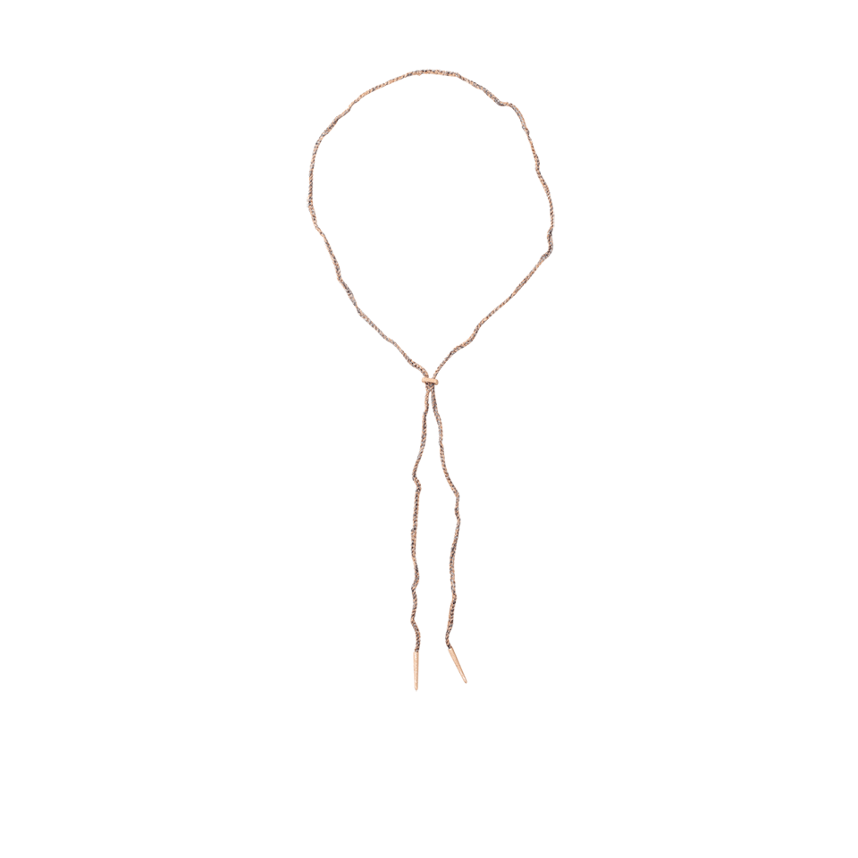 CAROLINA BUCCI-Lucky Lariat Necklace-ROSE GOLD