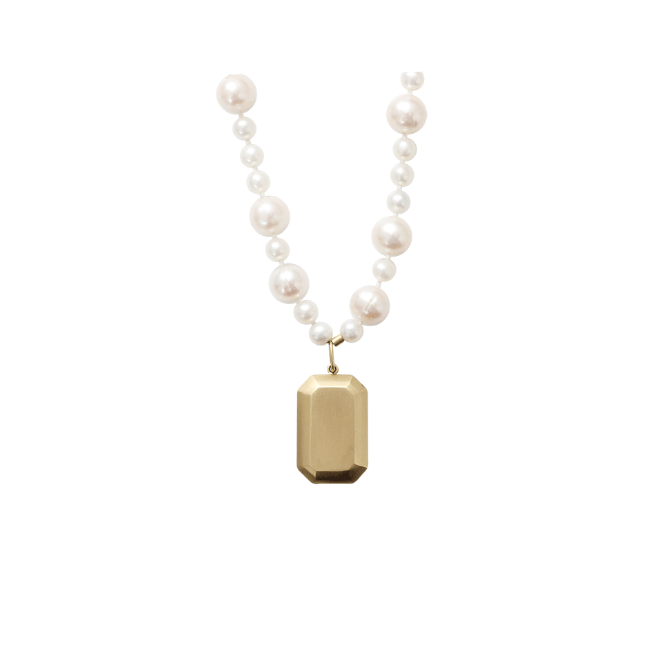 CAROLINA BUCCI-Looking Glass Fresh Water Pearl Necklace-YELLOW GOLD
