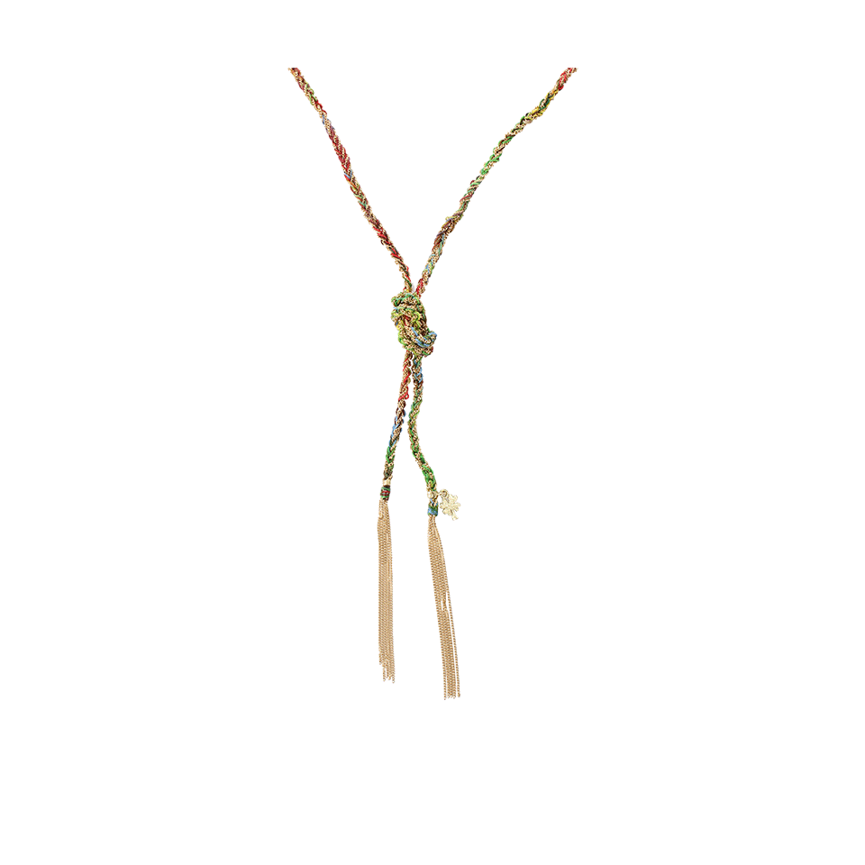 CAROLINA BUCCI-Lucky Gold Clover Charm Necklace-YELLOW GOLD