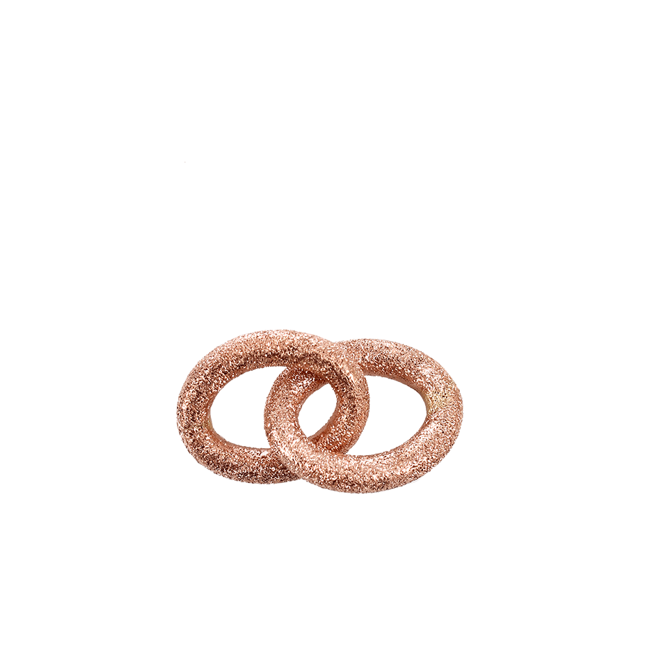 CAROLINA BUCCI-1885 Two Sparkle Gold Links-ROSE GOLD