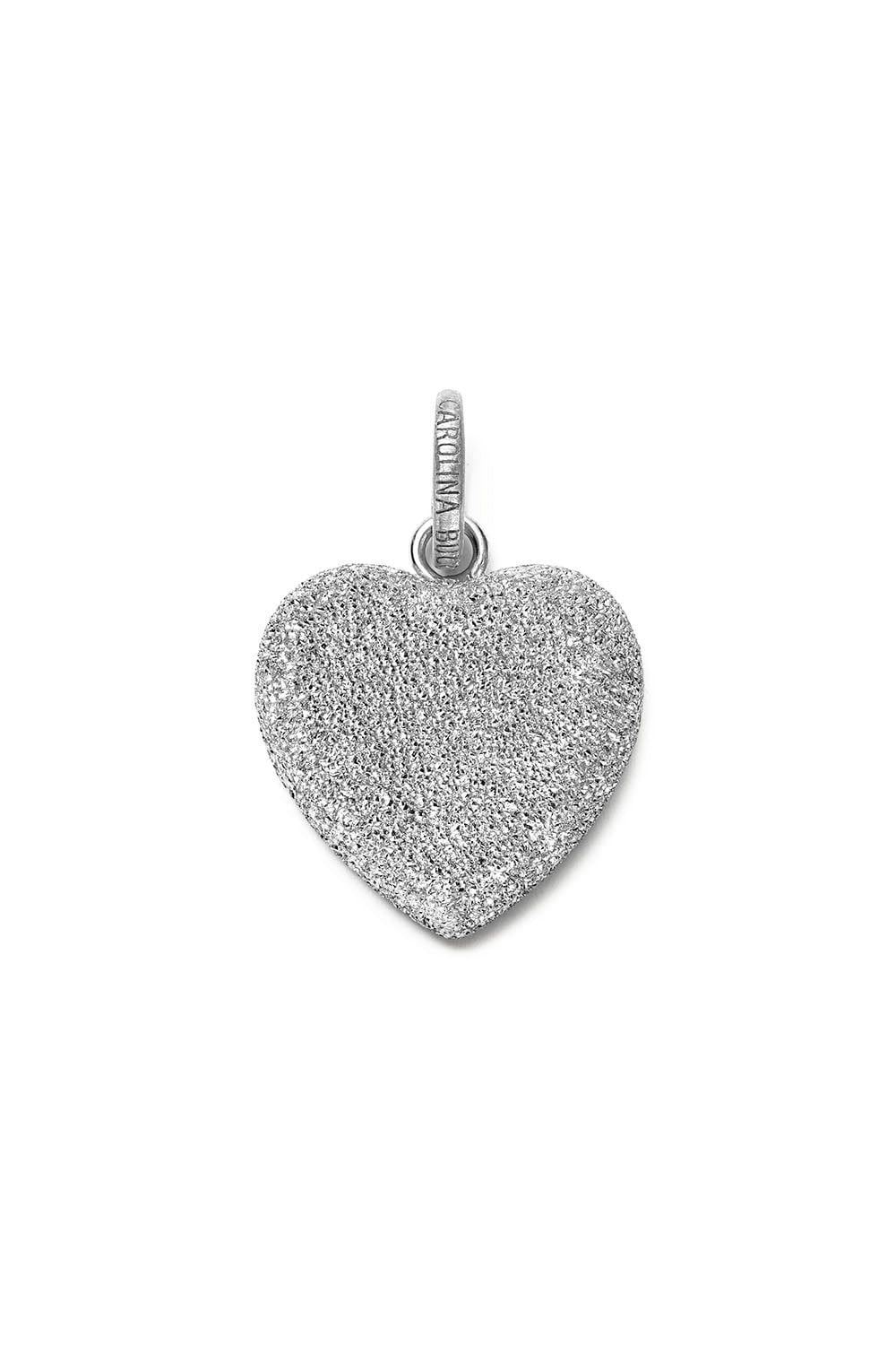 CAROLINA BUCCI-Florentine Finish Small Cuore Pendant-WHITE GOLD