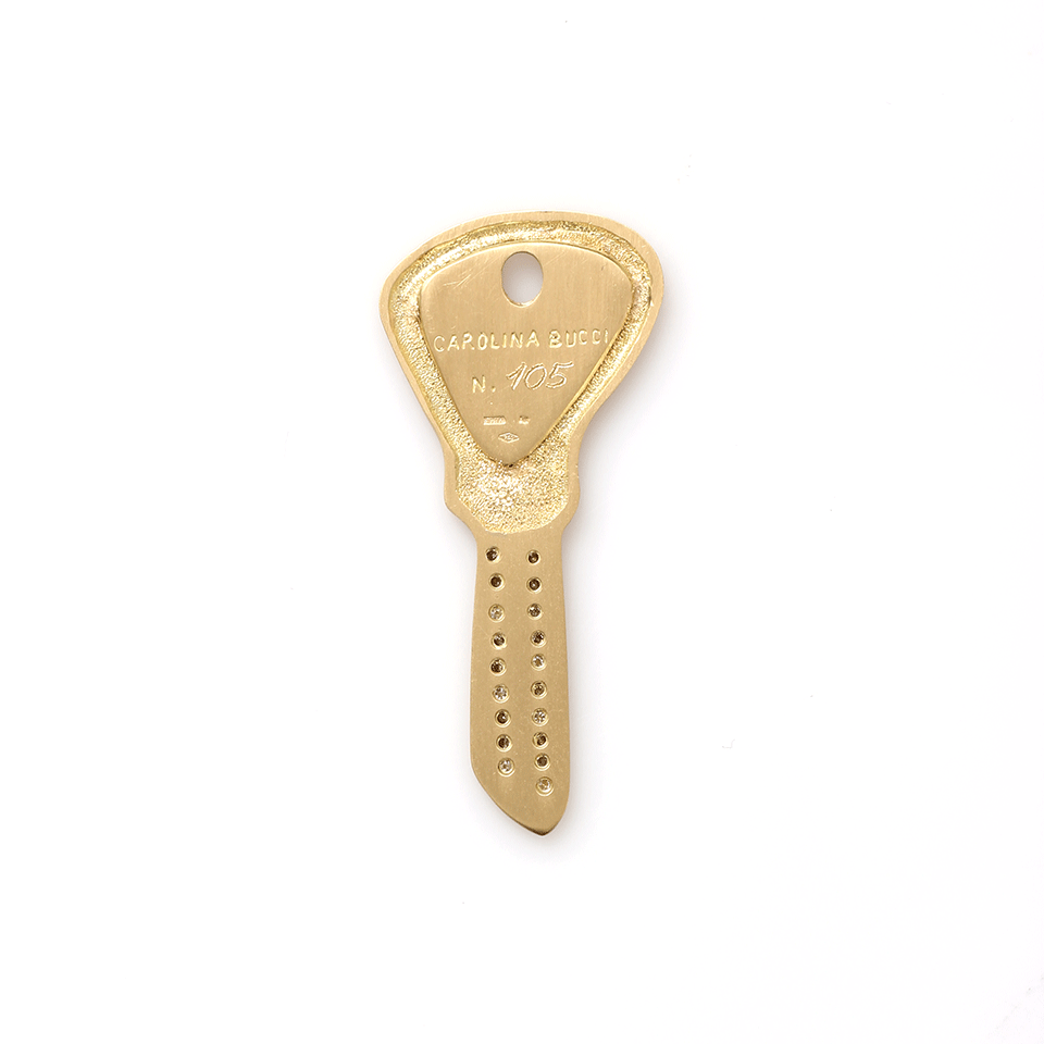 CAROLINA BUCCI-Looking Glass Key Pendant-YELLOW GOLD