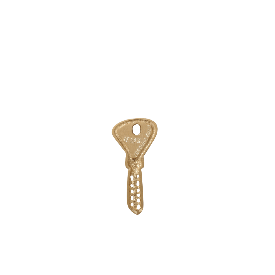 CAROLINA BUCCI-Looking Glass Small Satin Key Pendant-YELLOW GOLD