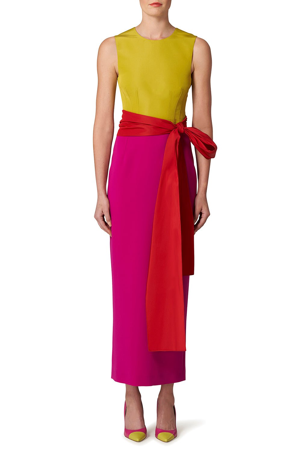 CAROLINA HERRERA-Sleeveless Column Dress-