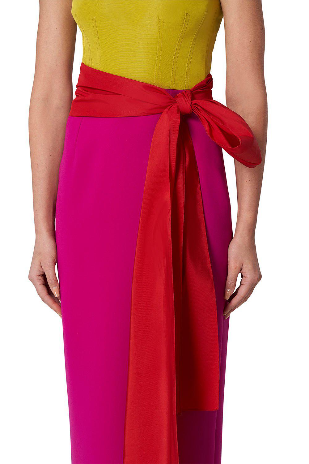 CAROLINA HERRERA-Sleeveless Column Dress-