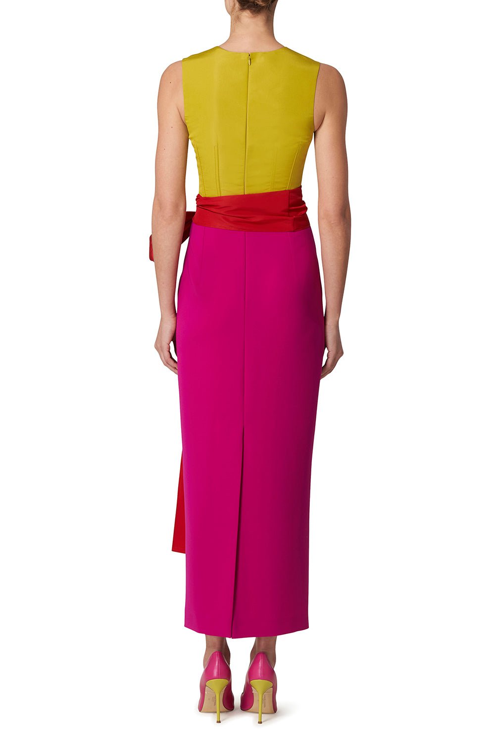 CAROLINA HERRERA-Sleeveless Column Dress-