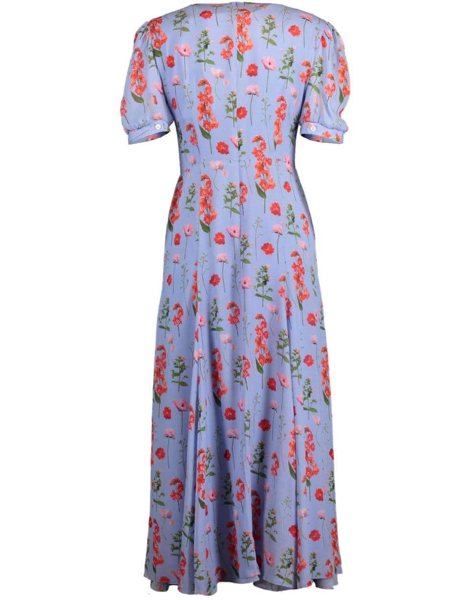 CAROLINA HERRERA-Short Sleeve V-Neck Wrap Dress-