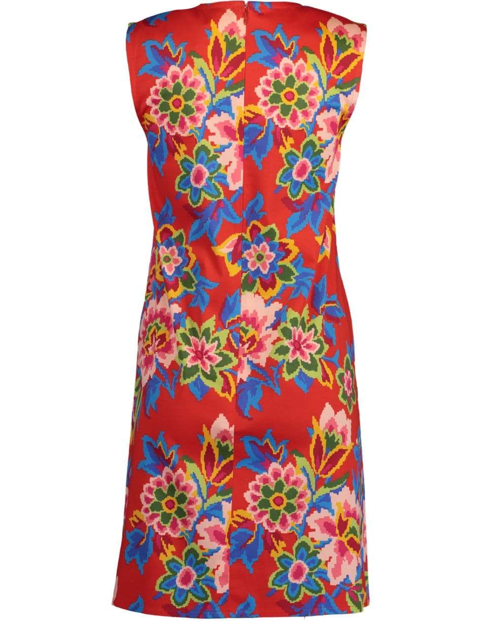 CAROLINA HERRERA-Pixel Floral Print Dress-
