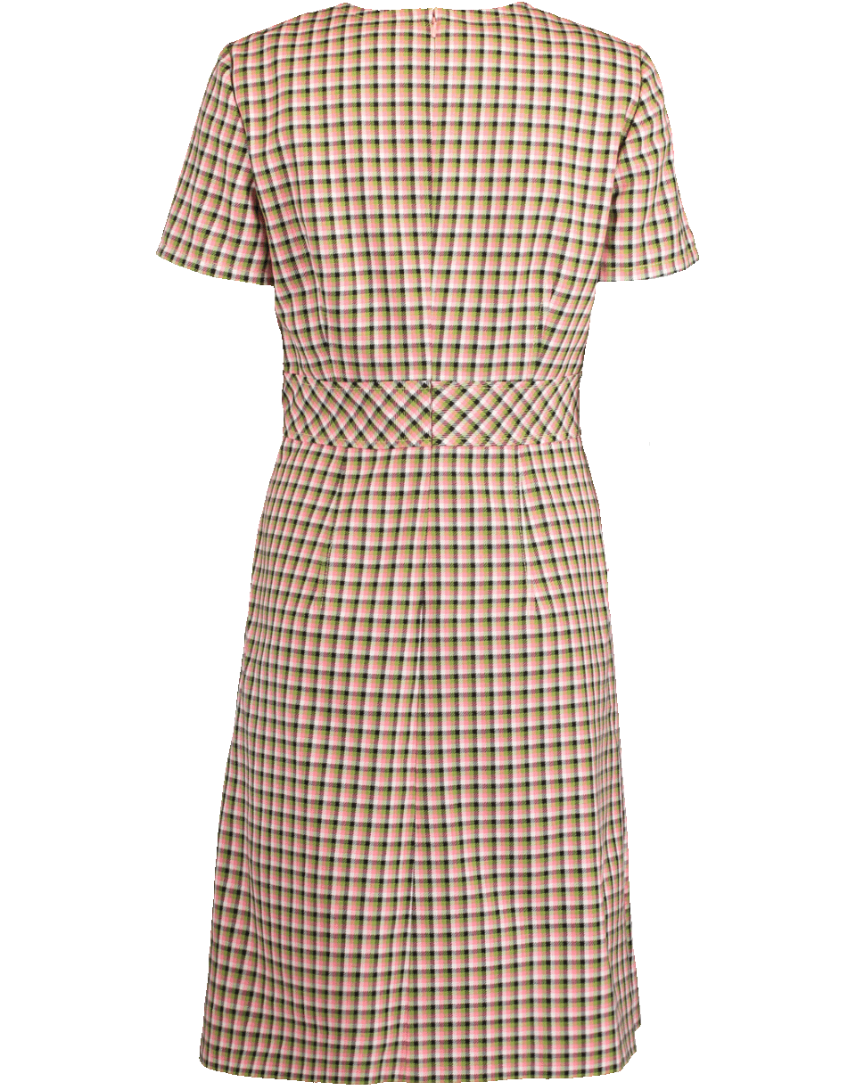 CAROLINA HERRERA-A-Line Cotton Check Dress-