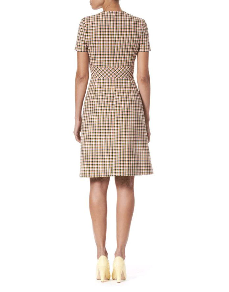 CAROLINA HERRERA-A-Line Cotton Check Dress-