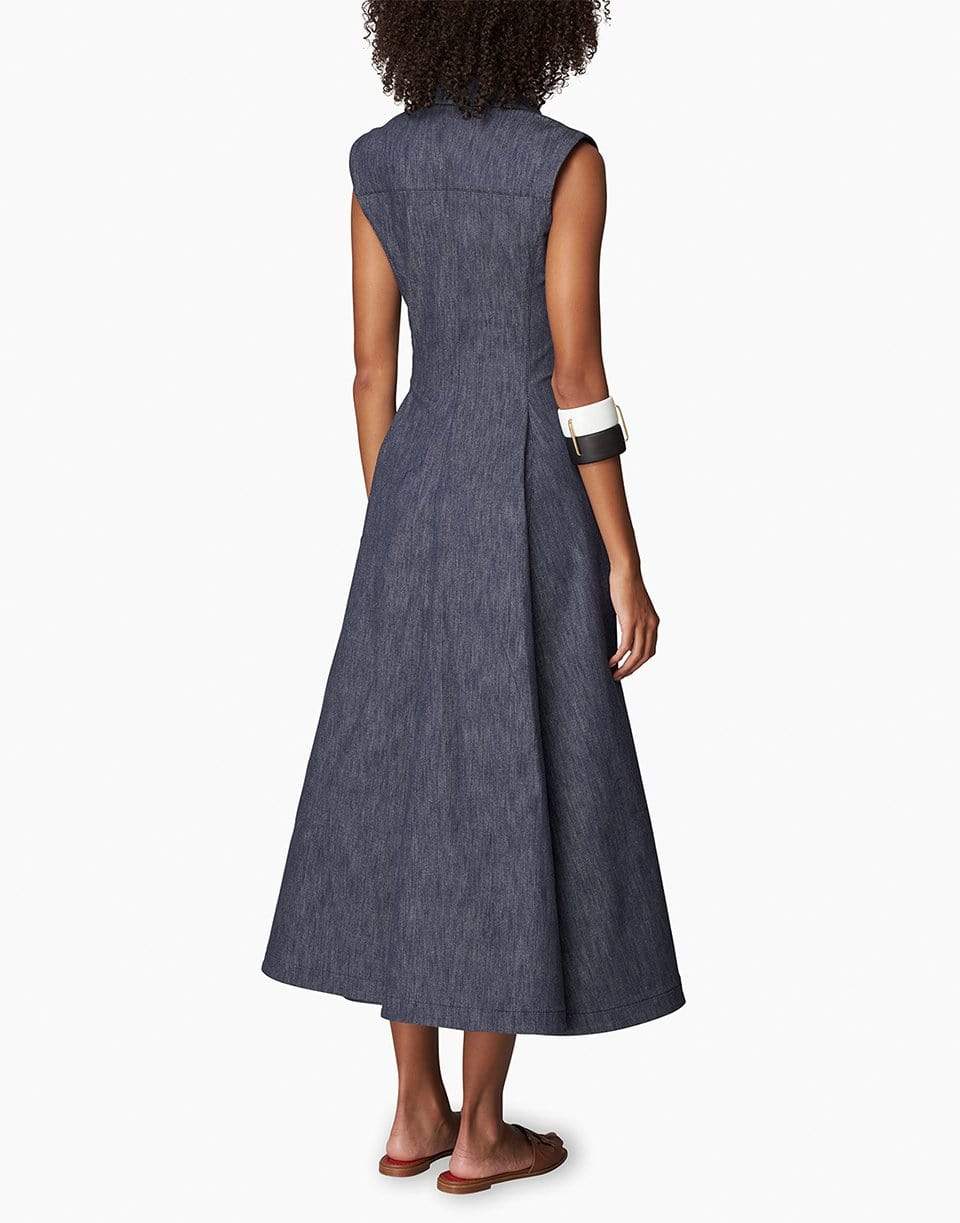 CAROLINA HERRERA-Sleeveless Denim Coat Dress-