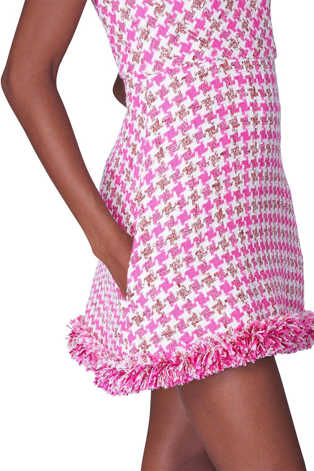 CAROLINA HERRERA-Sleeveless Tweed Mini Dress-FLMGOMLT