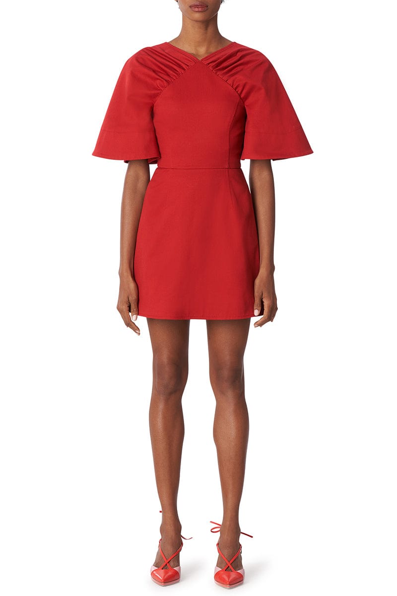 CAROLINA HERRERA-Raglan Sleeve Mini Dress-