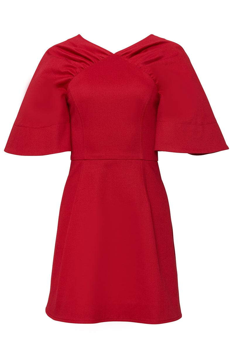 CAROLINA HERRERA-Raglan Sleeve Mini Dress-