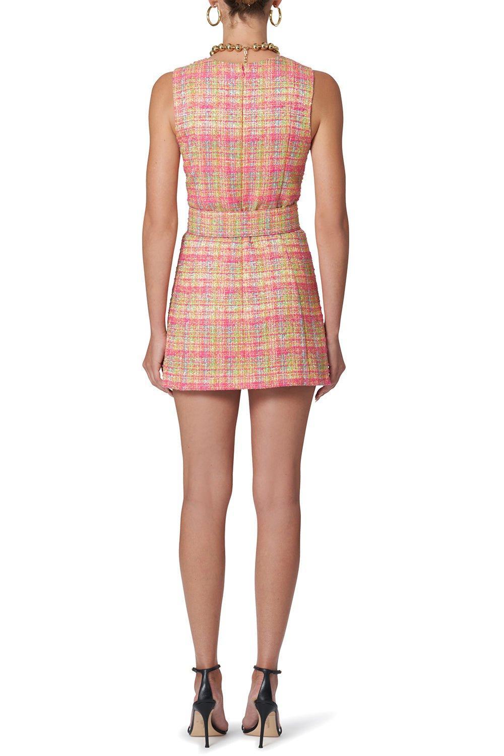 CAROLINA HERRERA-Sleeveless Button Front Mini Dress-