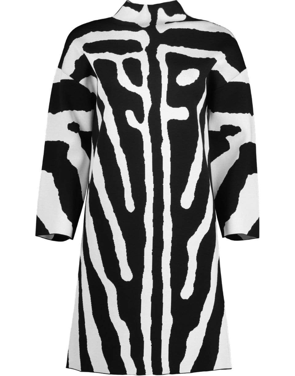 CAROLINA HERRERA-Long Sleeve Mock Neck Mini Dress-