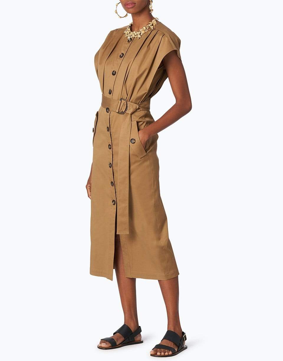 CAROLINA HERRERA-Drop Shoulder Button Up Dress-