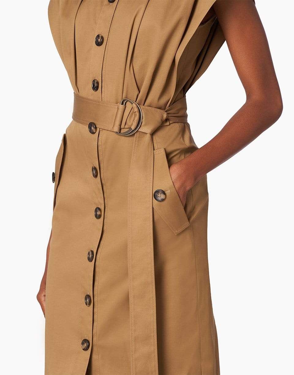 CAROLINA HERRERA-Drop Shoulder Button Up Dress-