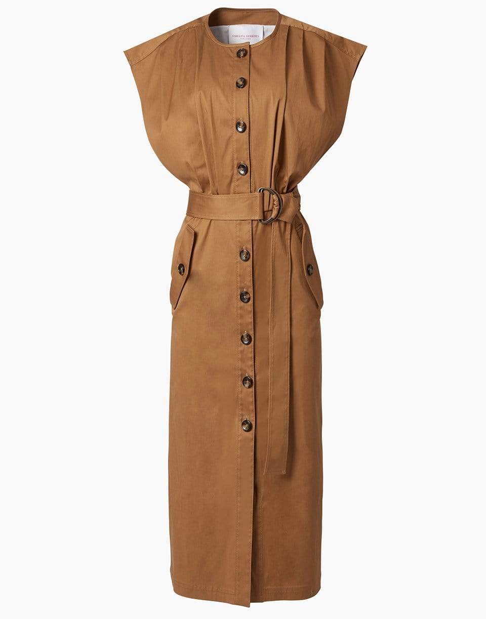 CAROLINA HERRERA-Drop Shoulder Button Up Dress-