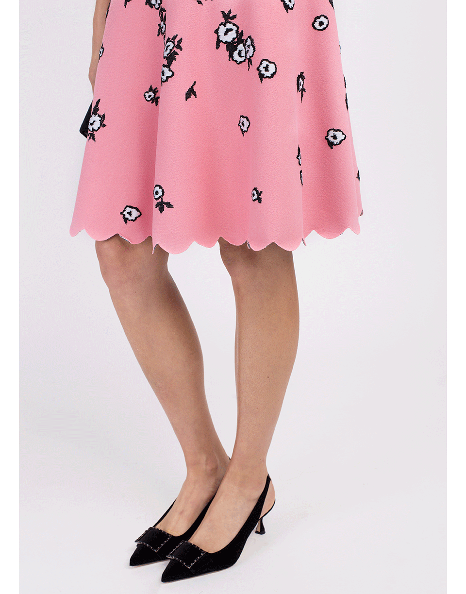 CAROLINA HERRERA-Floral Jacquard Knit Dress-