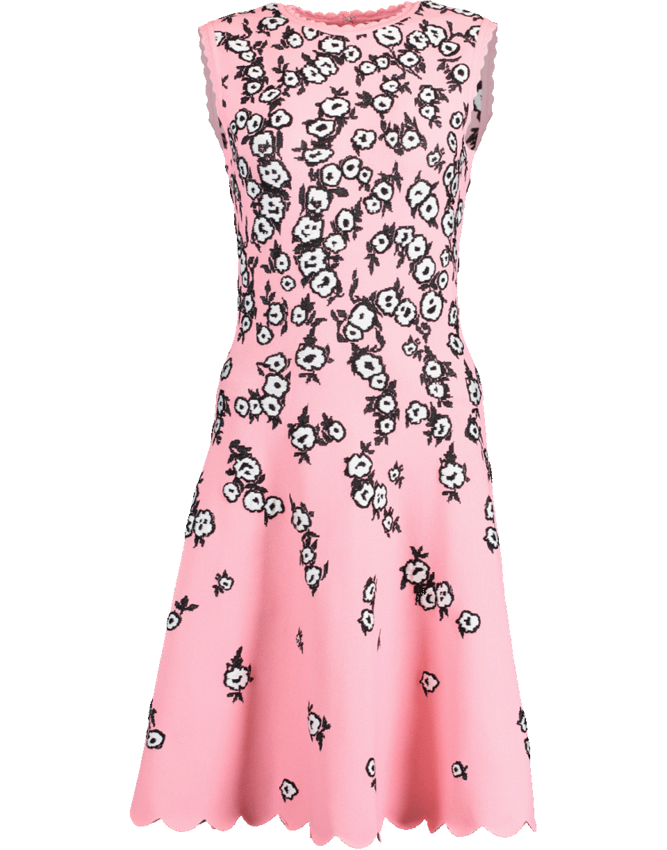 CAROLINA HERRERA-Floral Jacquard Knit Dress-