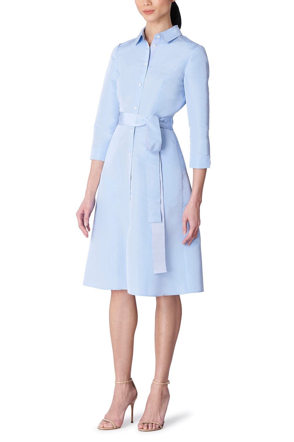 CAROLINA HERRERA-Long Sleeve Shirt Dress With Belt-