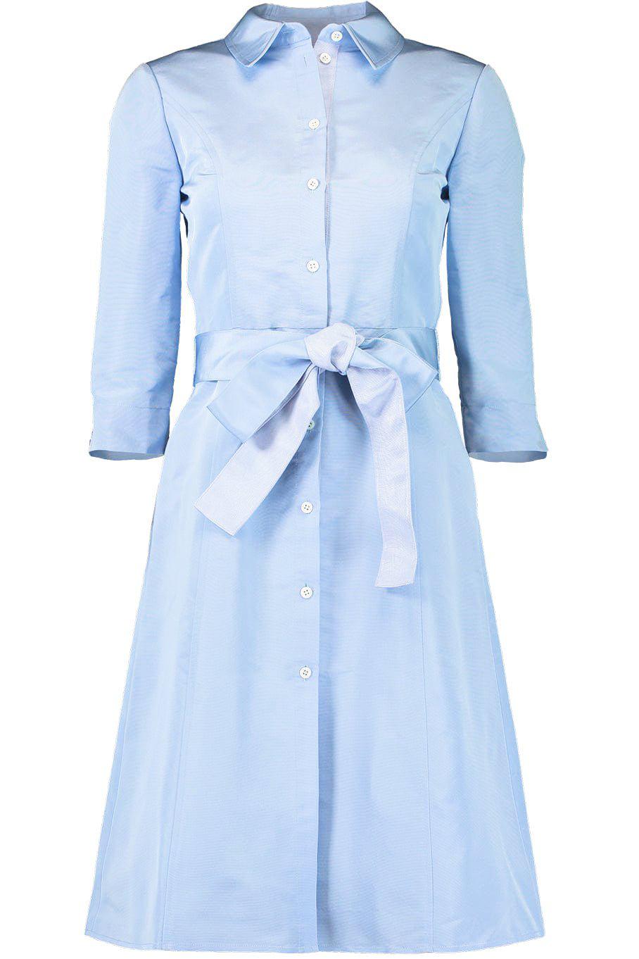 CAROLINA HERRERA-Long Sleeve Shirt Dress With Belt-