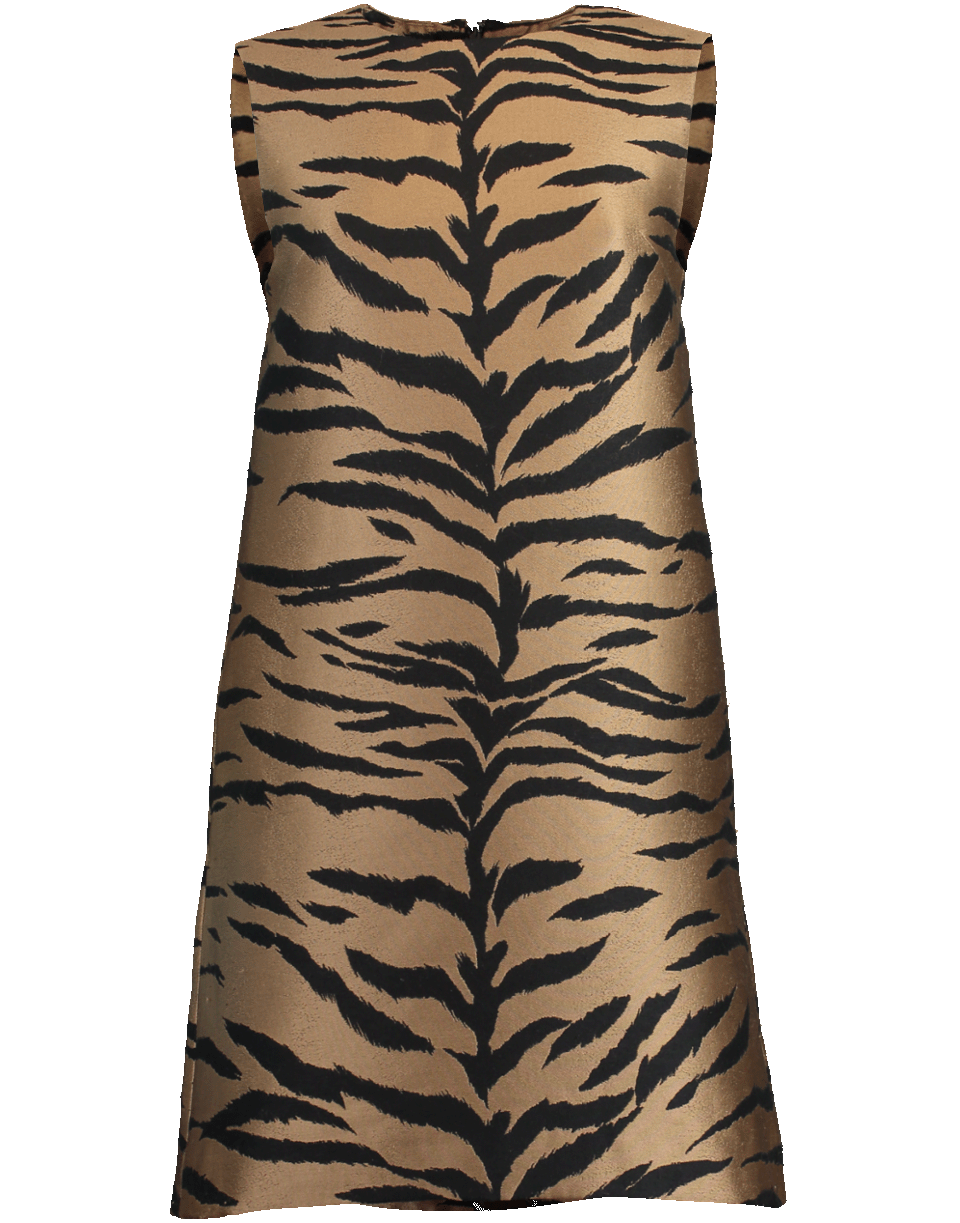 CAROLINA HERRERA-Tiger Print Jacquard Shift Dress-
