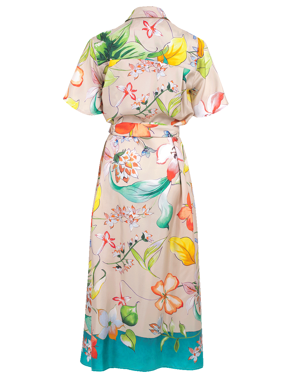 CAROLINA HERRERA-Floral Belted Shirt Dress-