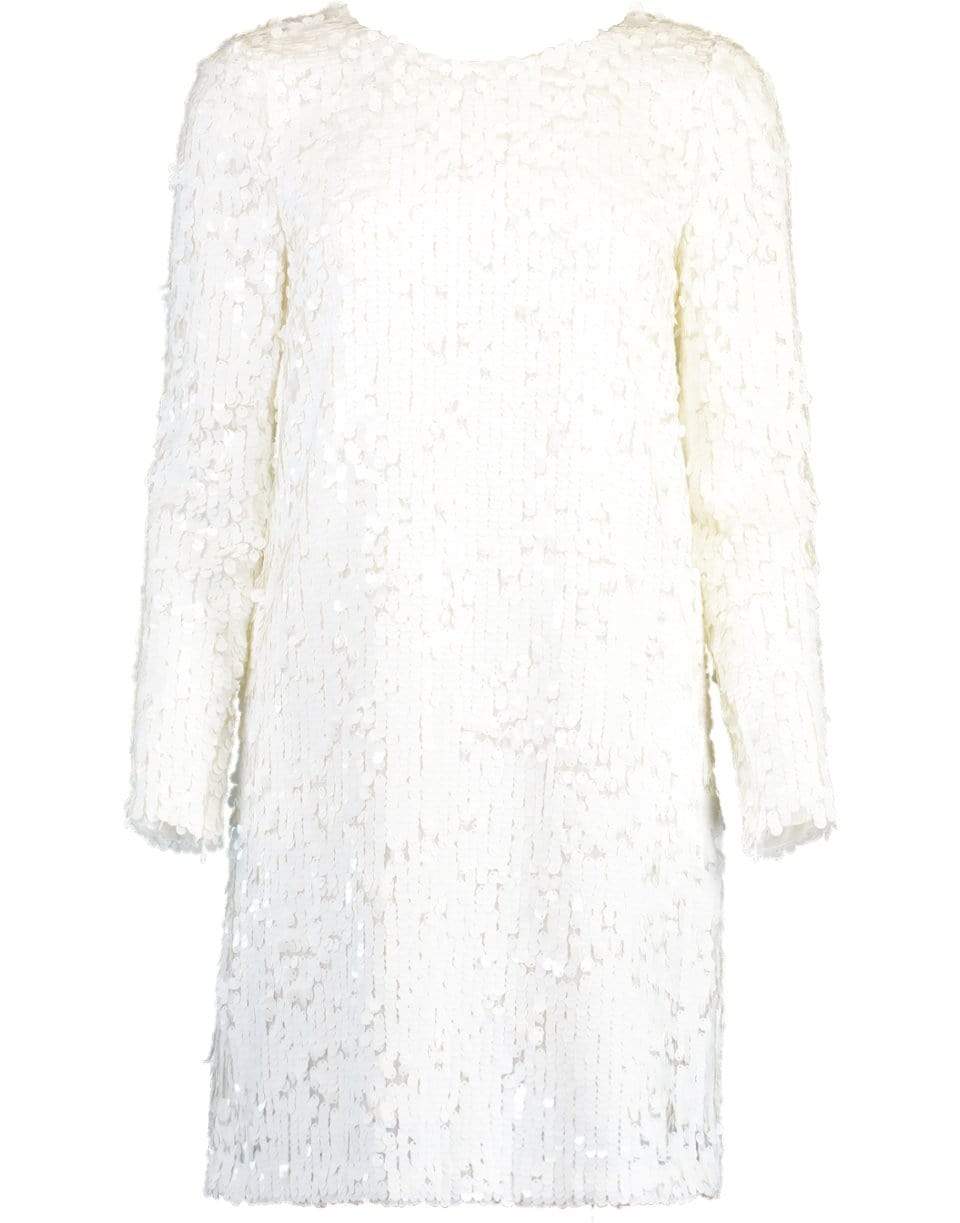 CAROLINA HERRERA-Long Sleeve Sequence Shift Dress-