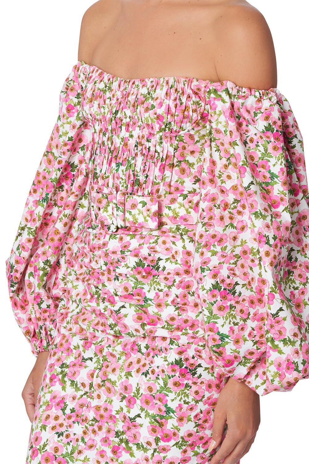 CAROLINA HERRERA-Balloon Sleeve Midi Dress-